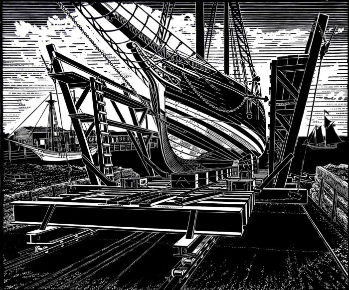 New Planks on the Lewis R. French, Rockland